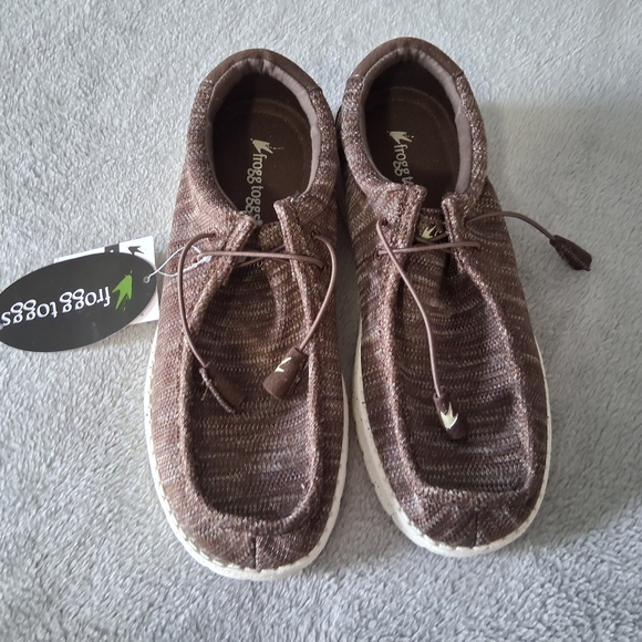 Frogg Toggs Other - Frogg Toggs Men's Brown Mocha Java 2.0 Lace Up Shoe Knit Slip On Casual Size 9